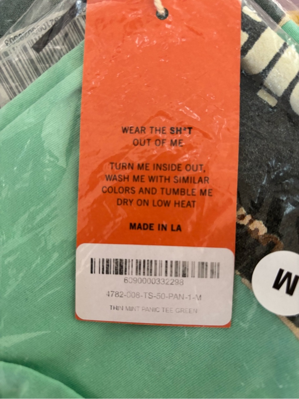 NWT La Detresse Panic Tee in Thin Mint Green - Picture 7 of 7
